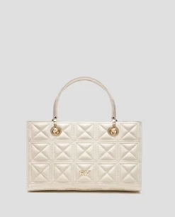 Bolso Baguette Linda piel acolchada beige