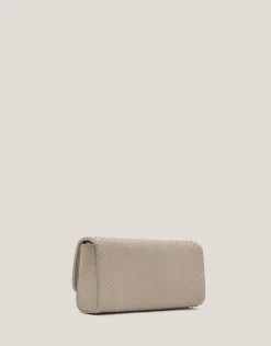 Bolso Clutch Ariana piel serpiente crudo