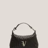Bolso de mano Erea Pouch piel trenzada marrón