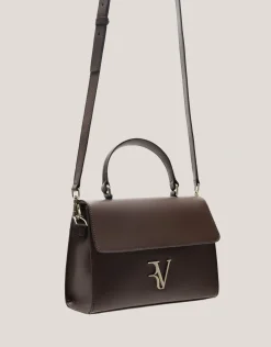 Bolso de mano Mía Midi piel marrón
