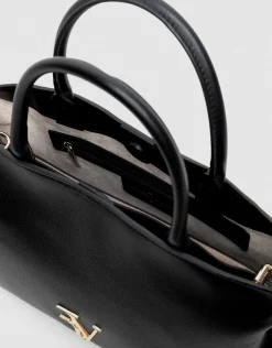 Bolso de mano Nina maxi piel negro