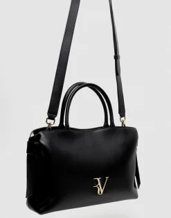 Bolso de mano Nina maxi piel negro