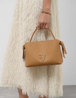 Bolso de mano Nina midi piel beige