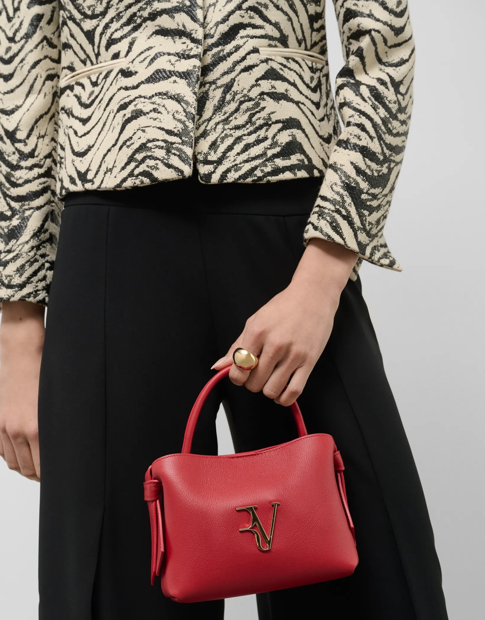 Bolso de mano Nina mini piel roja