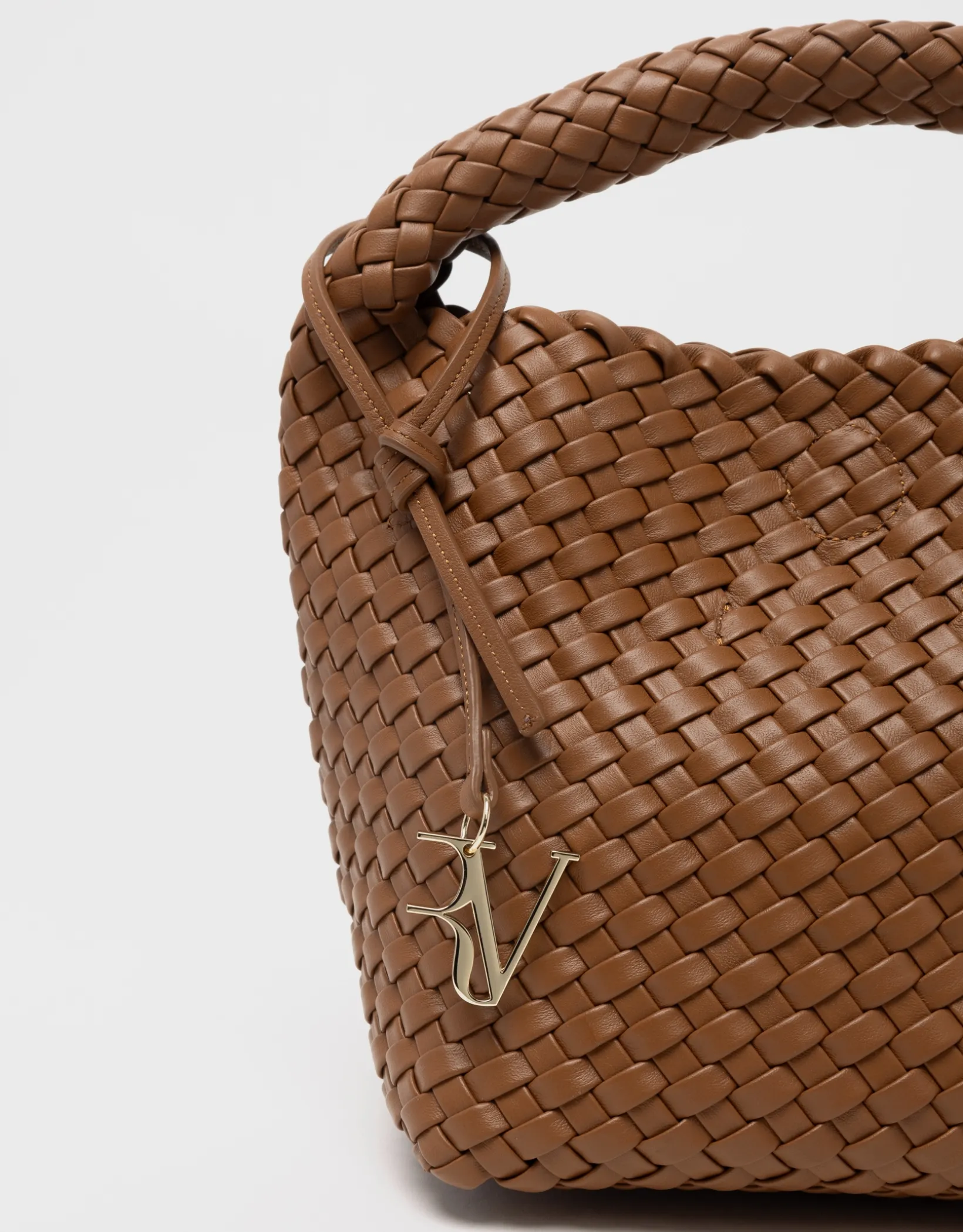 Bolso de mano Paula Hobo Midi piel trenzada cuero
