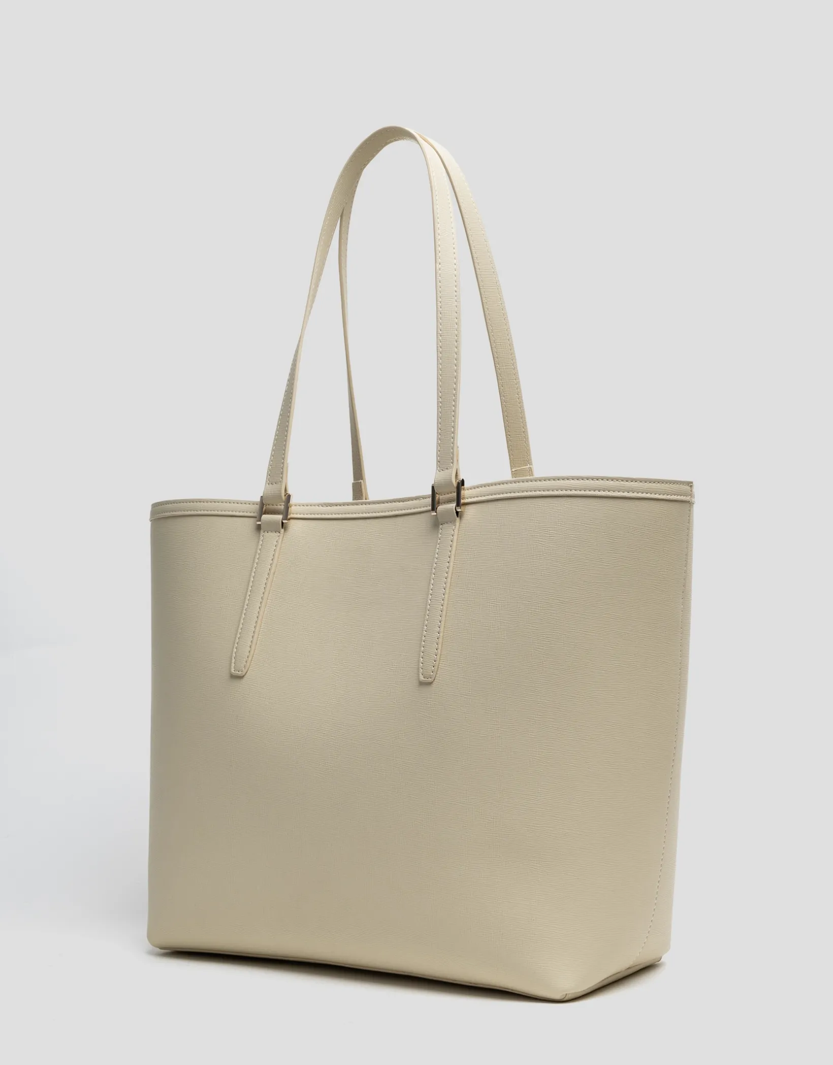 Bolso shopper Sama piel beige