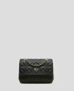 Bolso shoulder Linda Mini piel acolchada negro