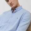 Camisa sport regular oxford celeste