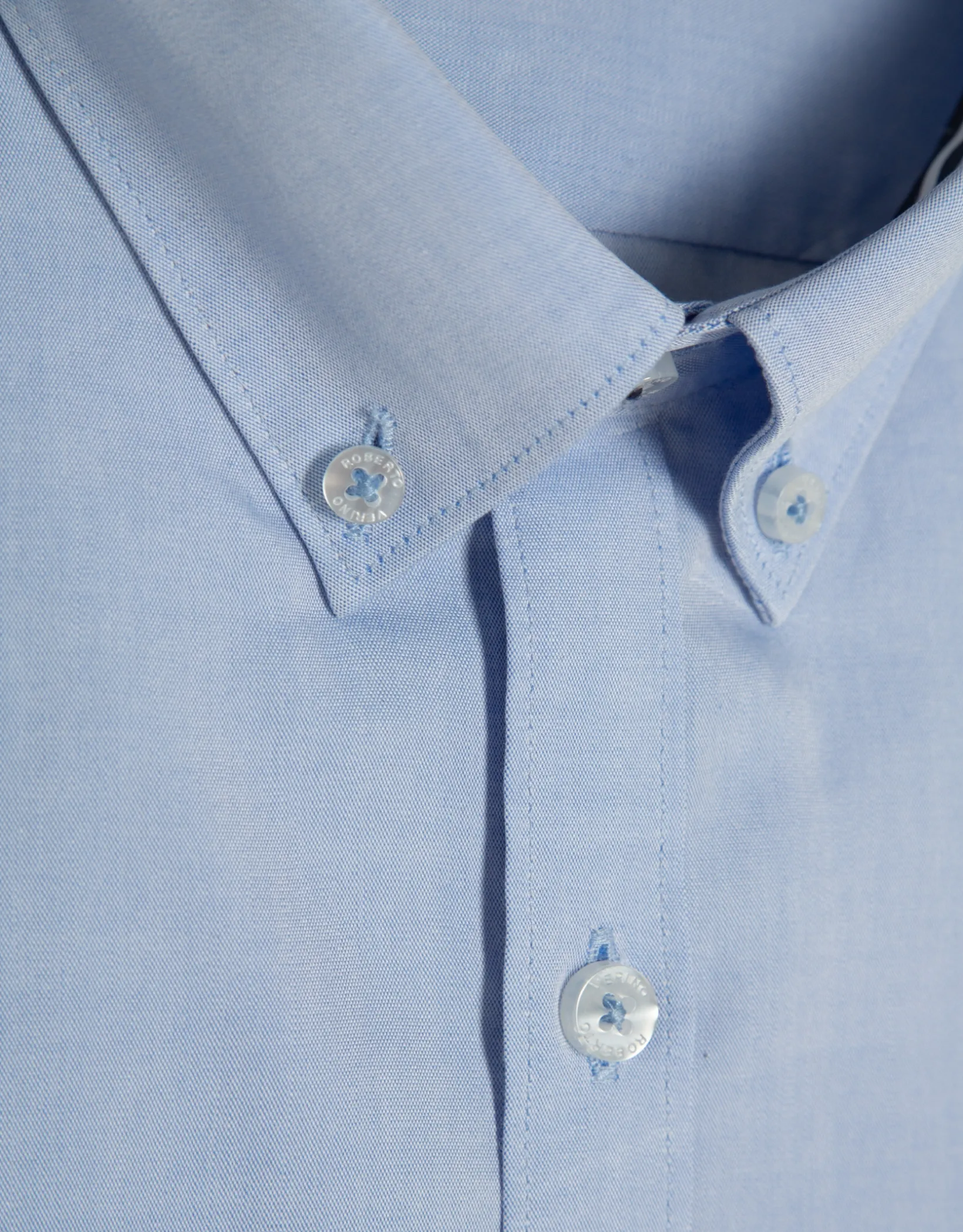 Camisa sport regular oxford celeste