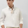 Camisa sport slim blanca con estructura