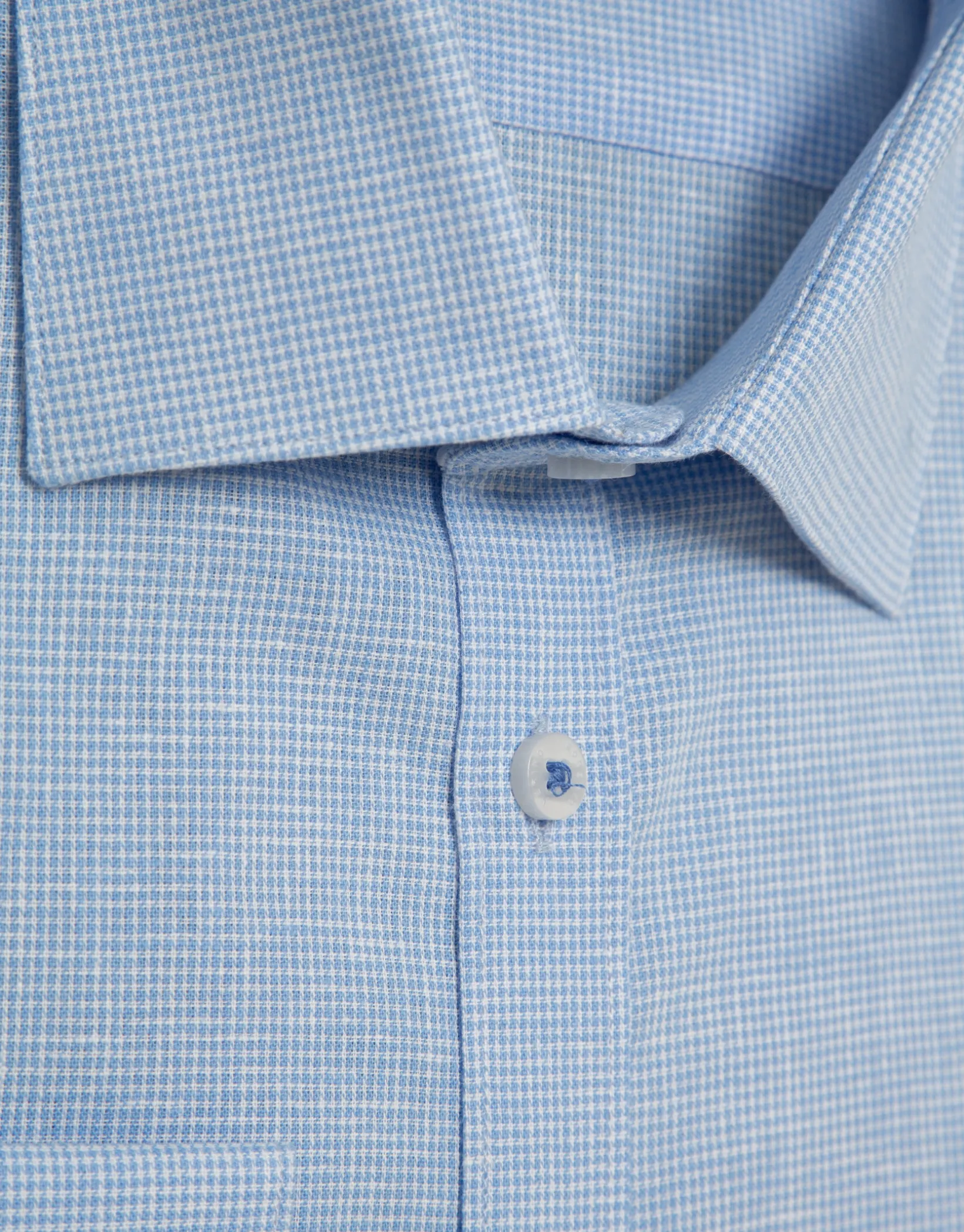 Camisa sport slim fit pata de gallo celeste