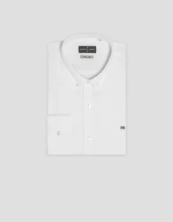 Camisa sport slim lino blanco