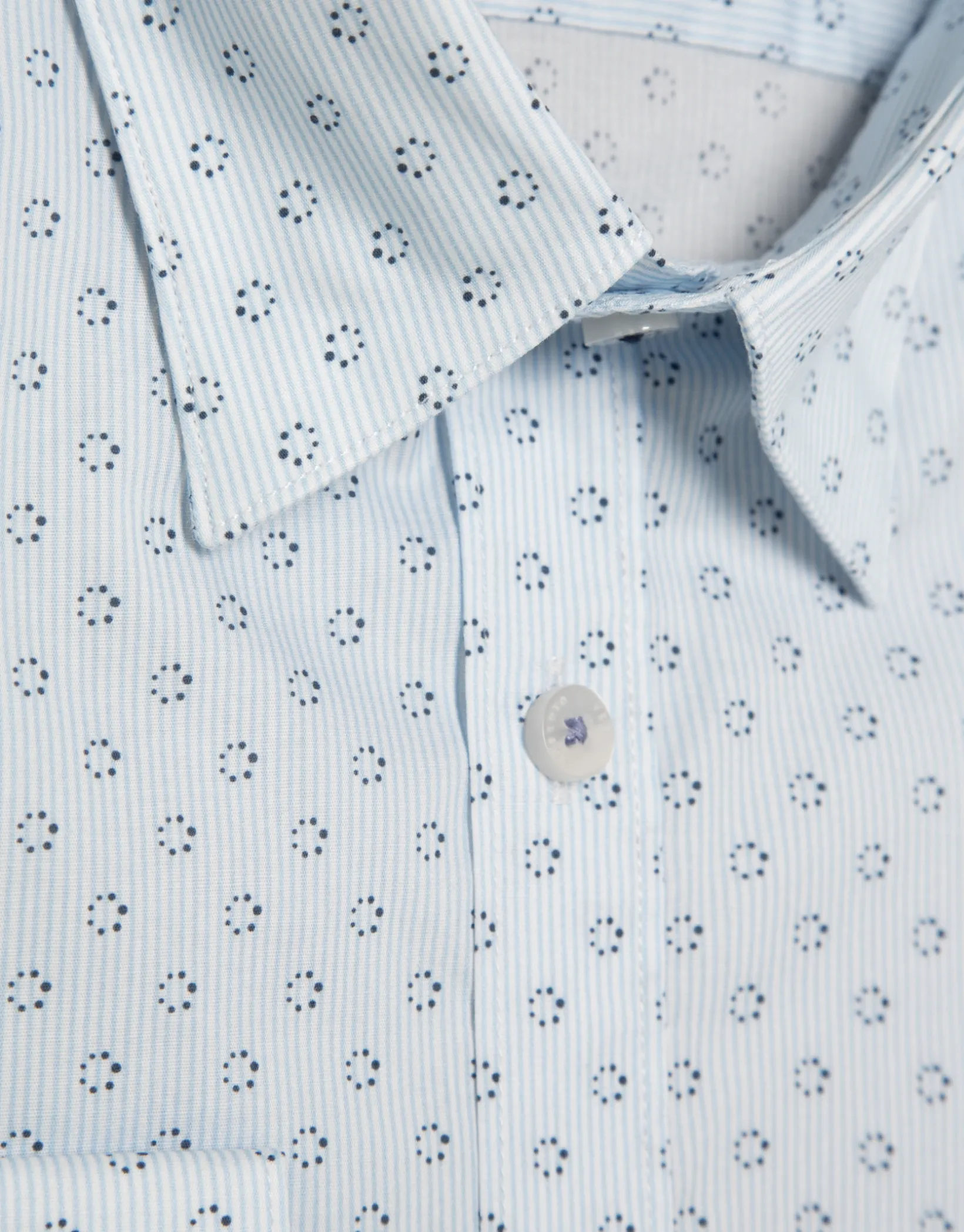 Camisa sport slim rayas y estampado marino