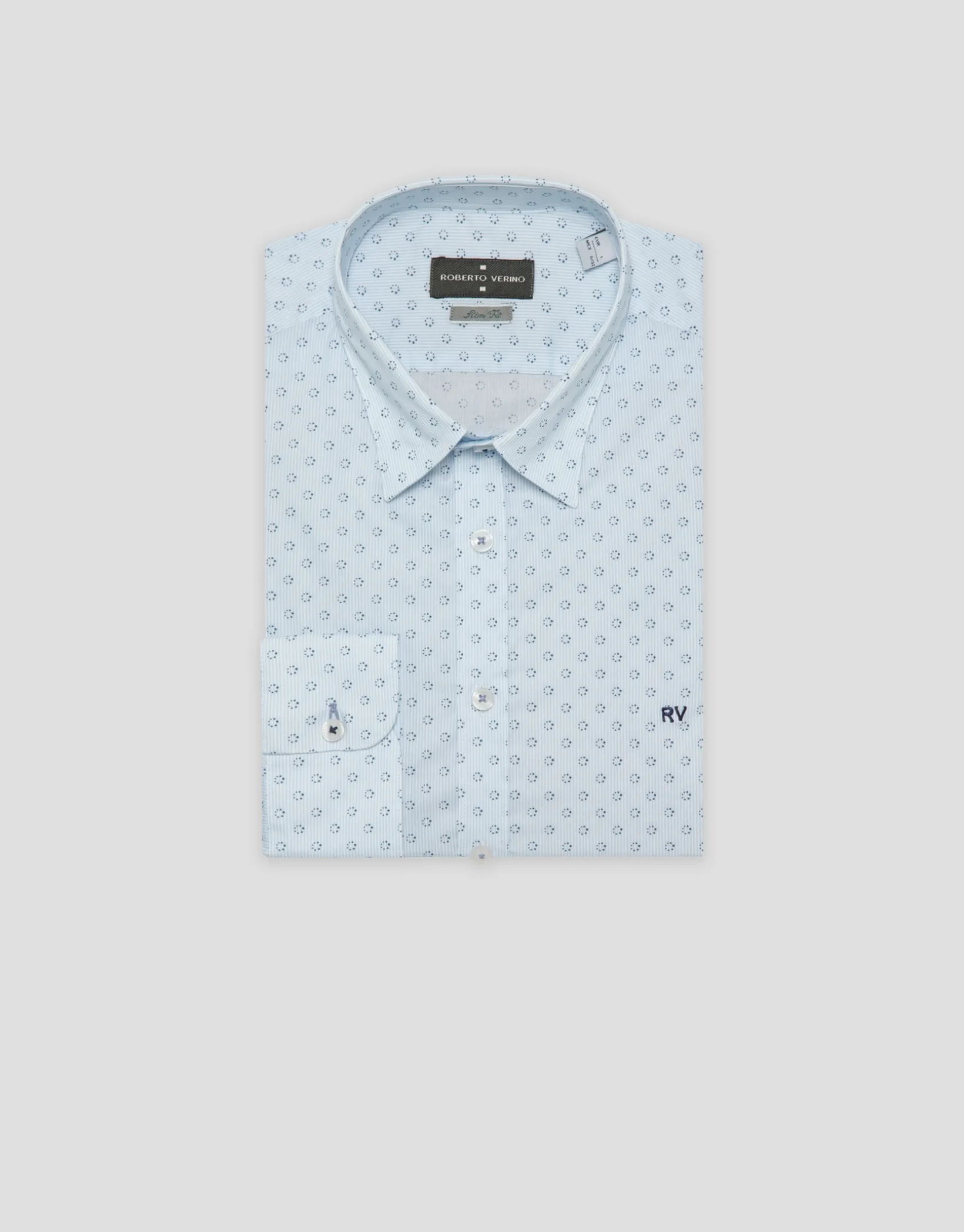 Camisa sport slim rayas y estampado marino