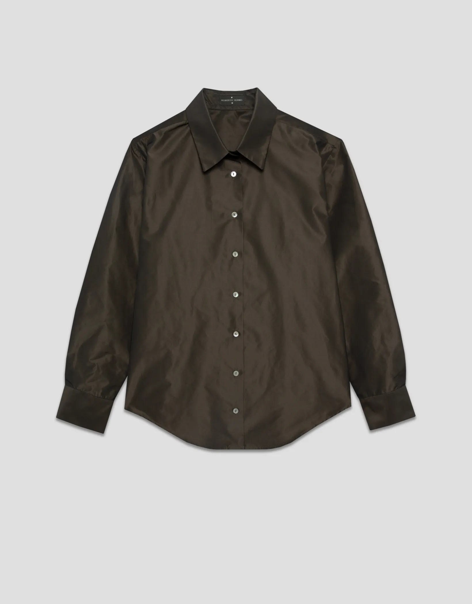 Camisa tafeta marrón