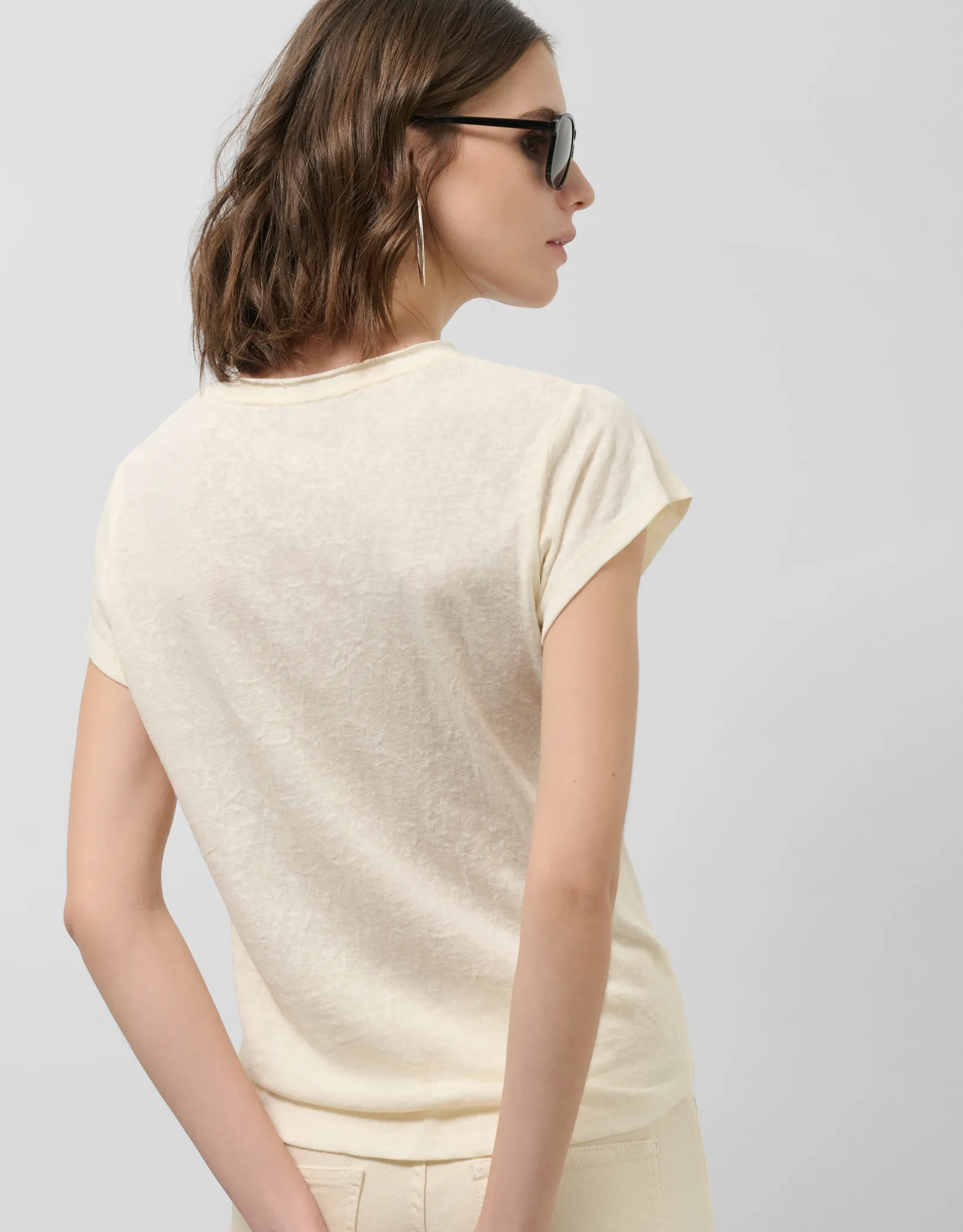Camiseta punto ligero estampado estrellas doradas