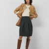 Chaqueta corta napa camel