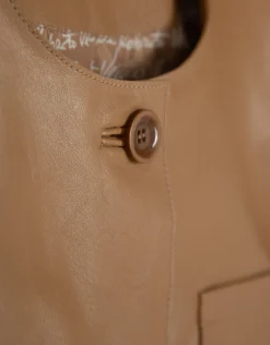 Chaqueta corta napa camel