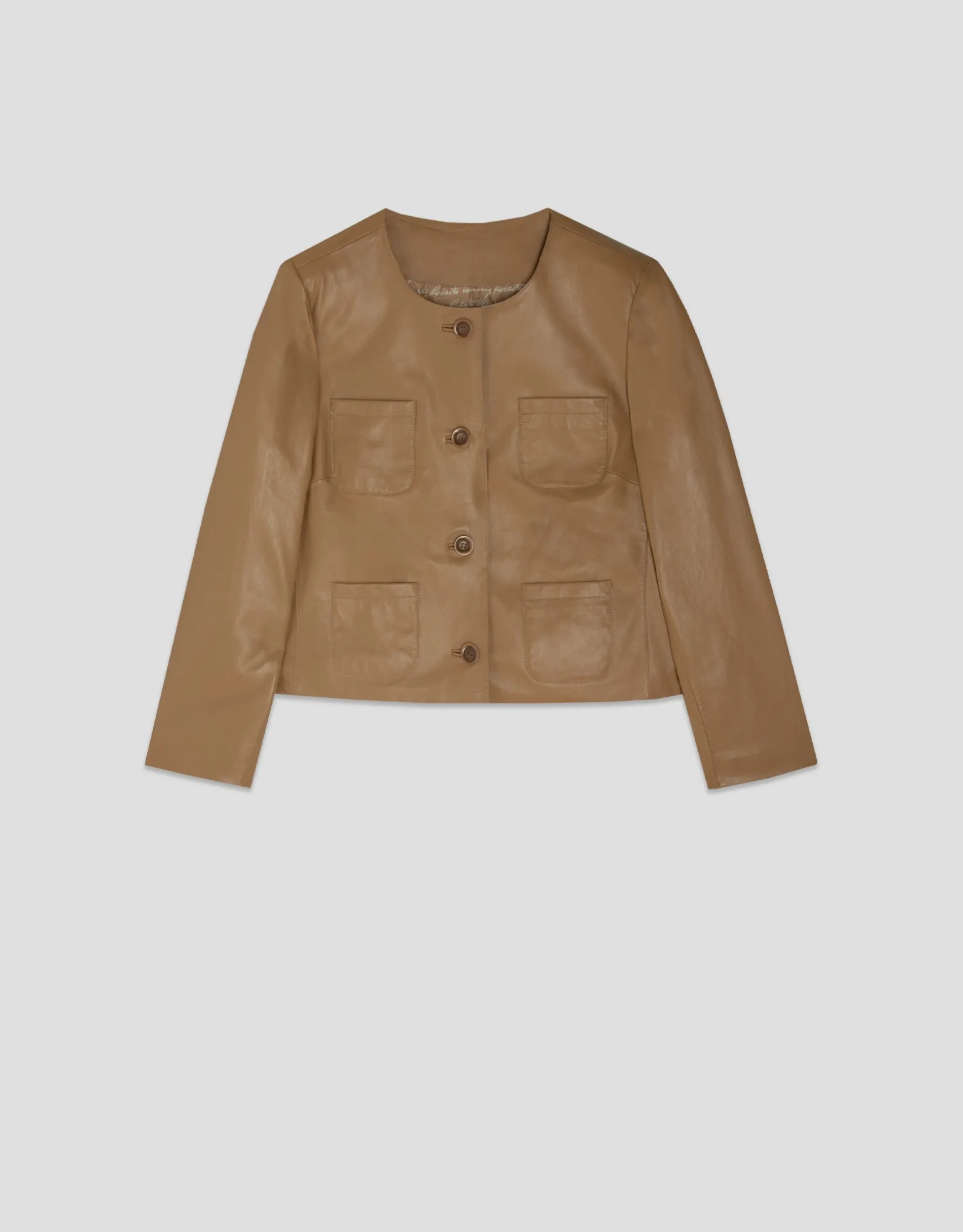 Chaqueta corta napa camel