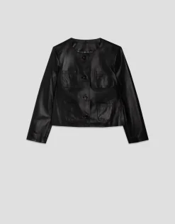 Chaqueta corta napa negra