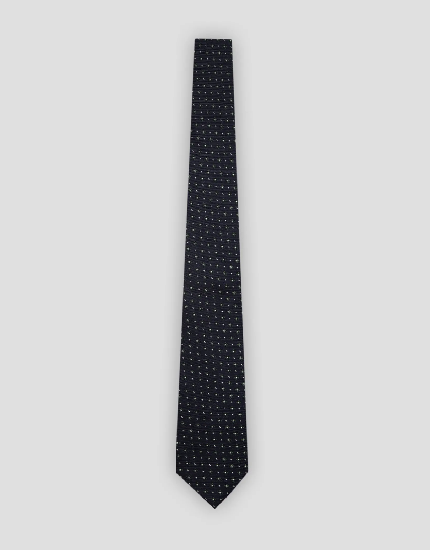 Corbata seda marina jacquard flores