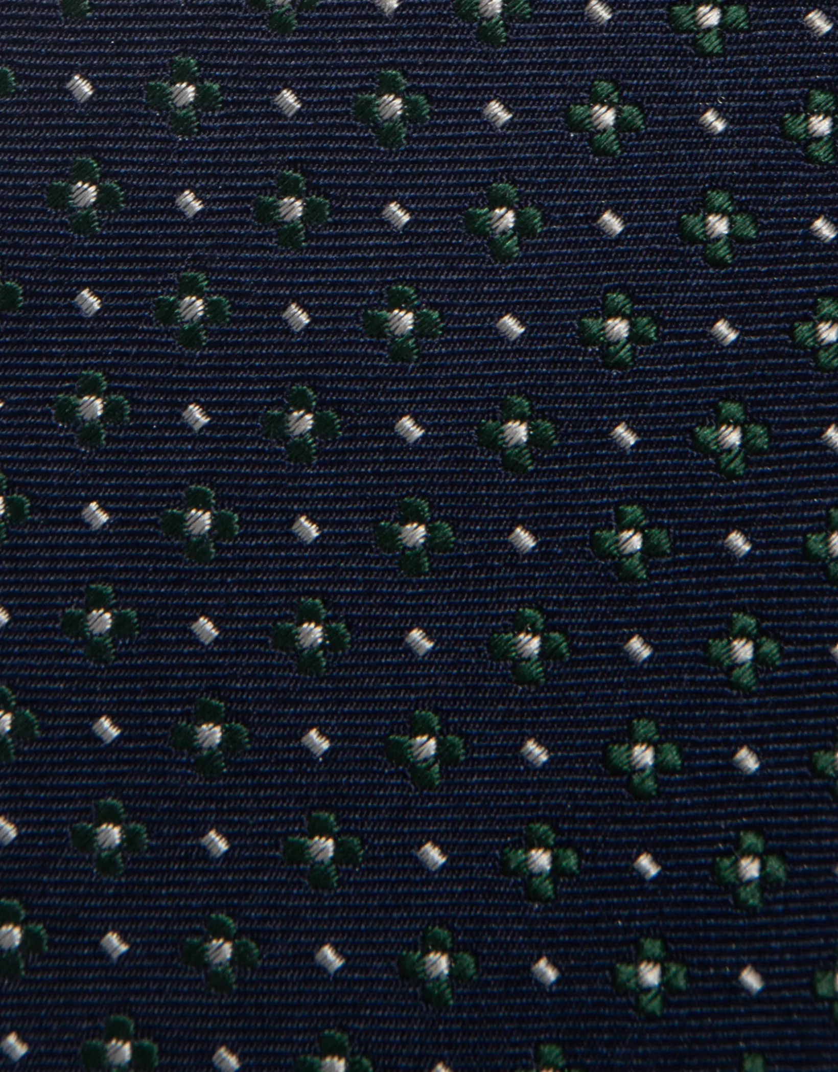 Corbata seda marina jacquard flores