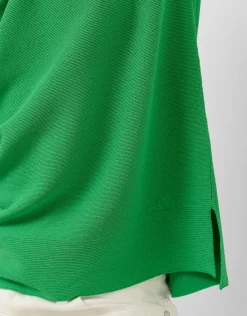 Jersey punto fino manga murciélago verde
