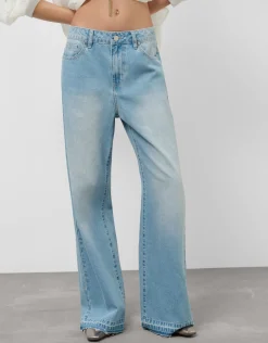 Pantalón ancho vaquero azul claro