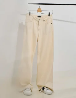 Pantalón ancho vaquero crudo