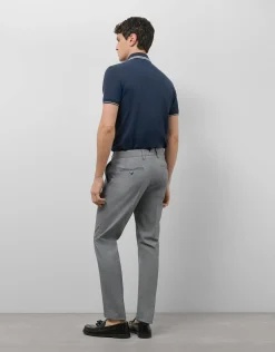Pantalón chino ojo de perdiz color marino