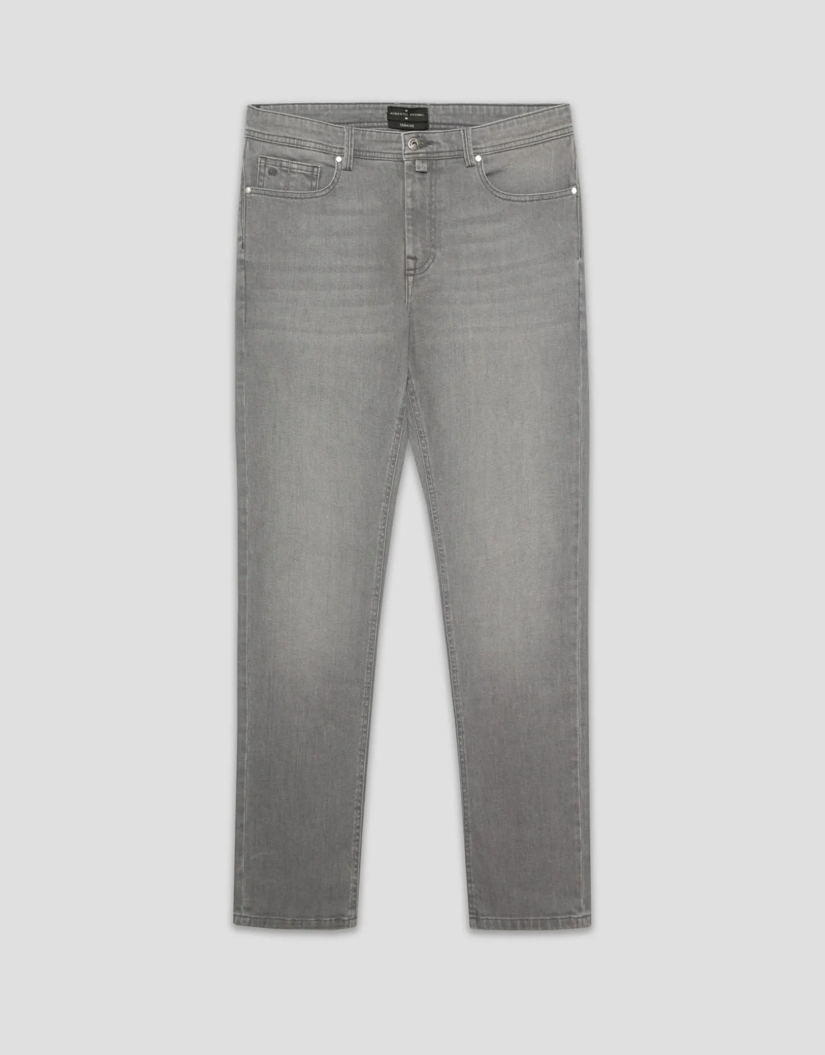 Pantalón vaquero denim slim gris claro