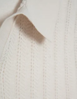 Polo algodón tricotado beige