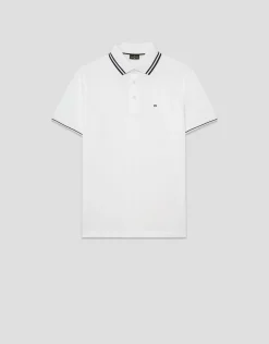 Polo piqué blanco manga corta