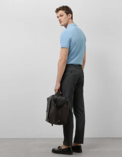 Polo piqué tintado celeste