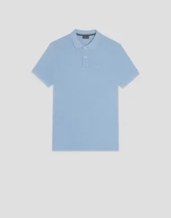 Polo piqué tintado celeste