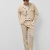 Sahariana cuatro bolsillos lino beige