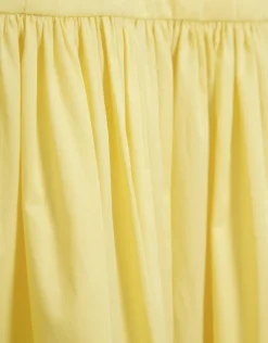 Vestido midi de sisas en algodón amarillo