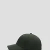 Visera nailon verde grisáceo con logo en relieve