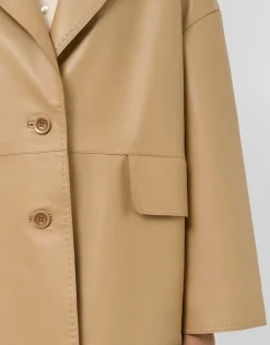 Abrigo corto napa beige