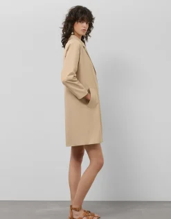Abrigo gabardina oversize cámel
