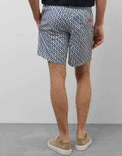 Bañador estampado geométrico marino