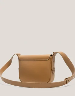 Bandolera Maxi Cuca piel granulada cámel