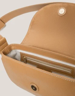 Bandolera Mini Cuca piel granulada cámel