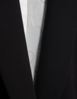 Blazer de un botón crepé negro