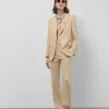 Blazer de un botón lino arena