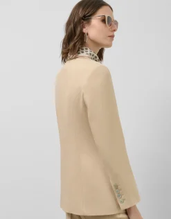 Blazer de un botón lino arena