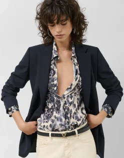 Blazer un botón azul noche
