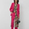 Blazer un botón crepé frambuesa