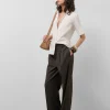 Blusa de manga corta popelín de algodón blanco