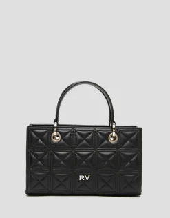 Bolso Baguette Linda piel acolchada negro